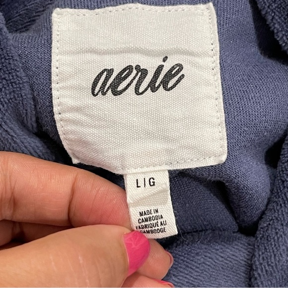 Offline by Aerie: Velvet Hoodie size L Lavender - Picture 3 of 3
